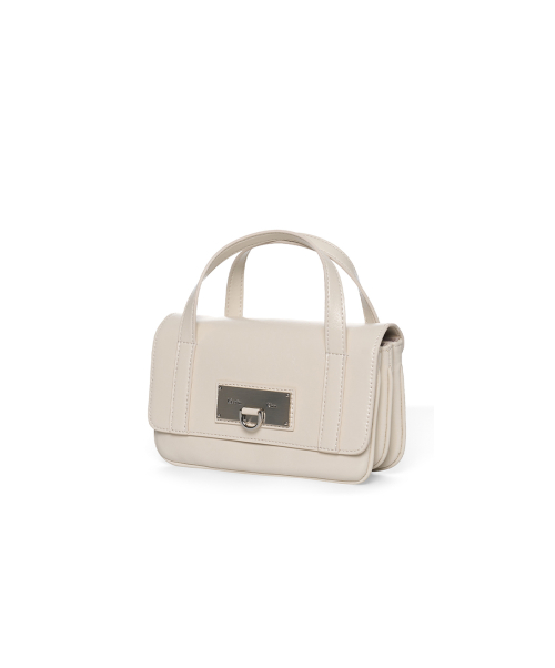 MULTI-POCKET MINI CROSS BAG IN IVORY