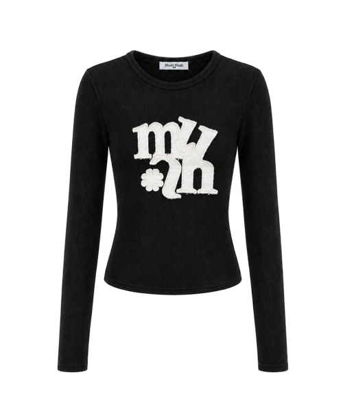 VINTAGE APPLIQUE LOGO LONG SLEEVE [BLACK]