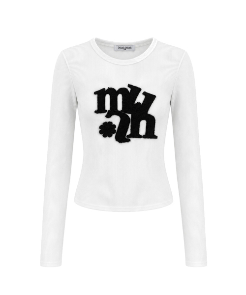 VINTAGE APPLIQUE LOGO LONG SLEEVE [WHITE]