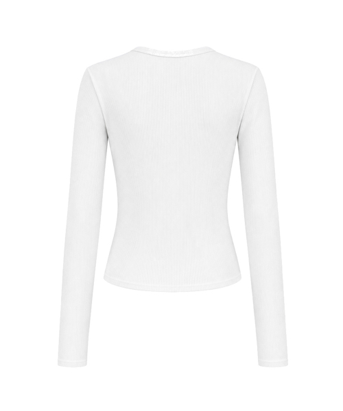 VINTAGE APPLIQUE LOGO LONG SLEEVE [WHITE]