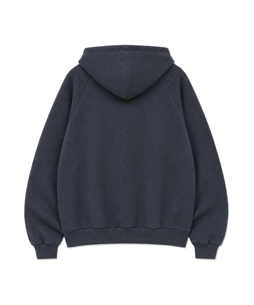 VINTAGE APPLIQUE MUAH PATCH HOOD ZIPUP [CHARCOAL]