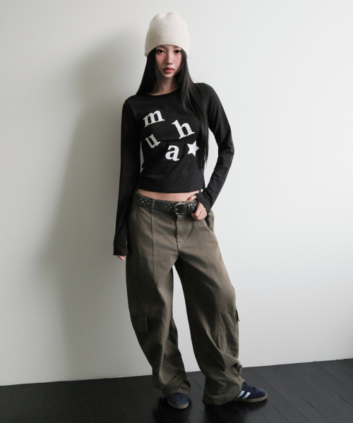 DOT PATCH LOGO LONG SLEEVE [BLACK]