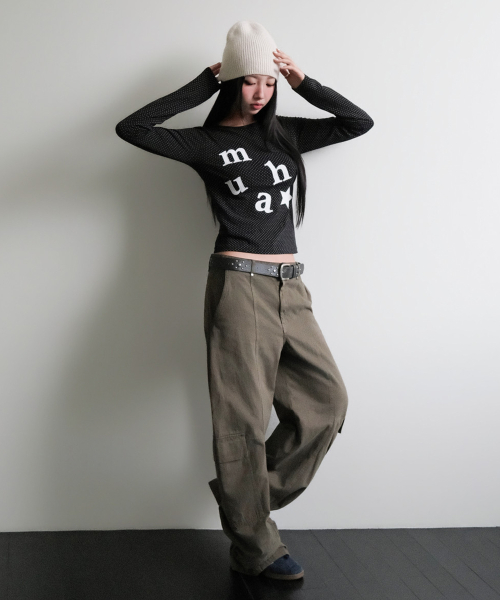 DOT PATCH LOGO LONG SLEEVE [BLACK]