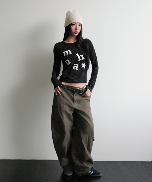 DOT PATCH LOGO LONG SLEEVE [BLACK]