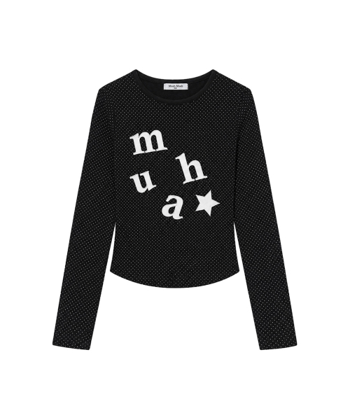 DOT PATCH LOGO LONG SLEEVE [BLACK]