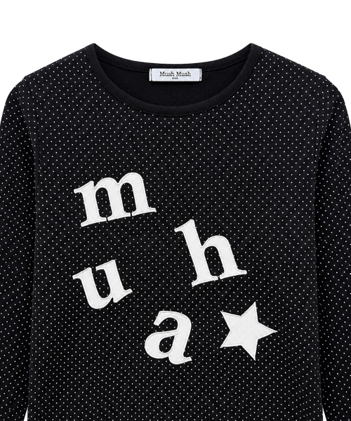 DOT PATCH LOGO LONG SLEEVE [BLACK]