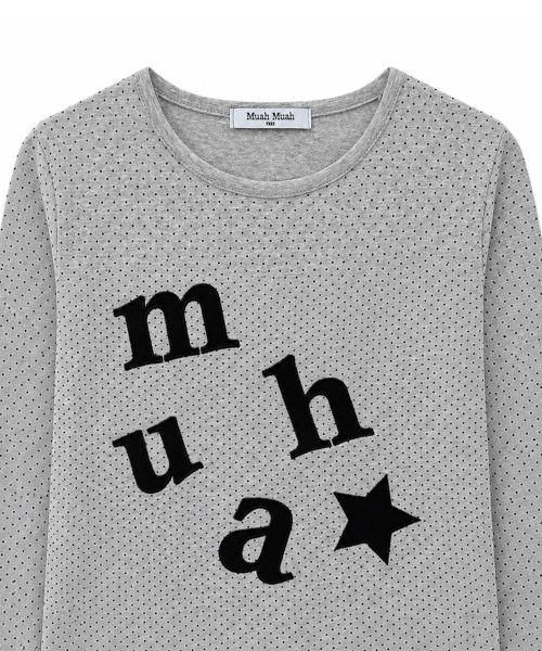DOT PATCH LOGO LONG SLEEVE [GRAY]