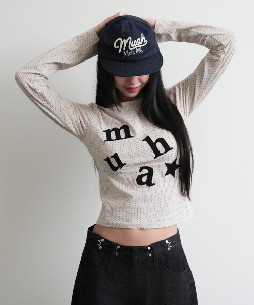 DOT PATCH LOGO LONG SLEEVE [OATMEAL]