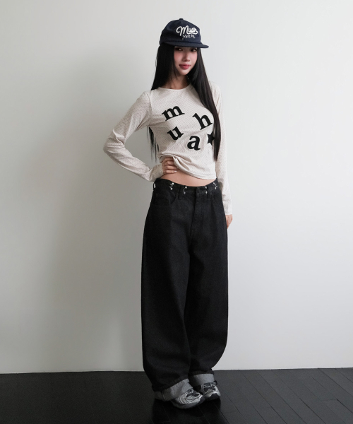 DOT PATCH LOGO LONG SLEEVE [OATMEAL]