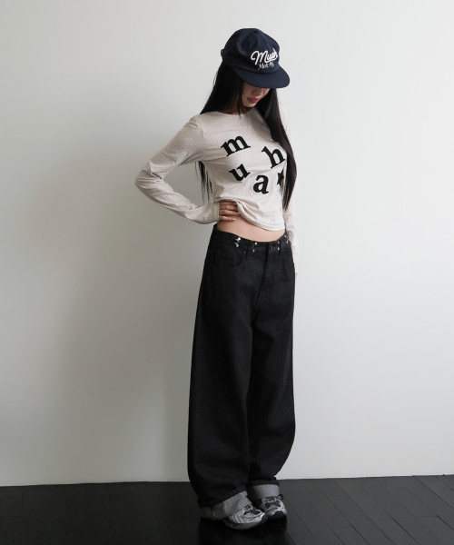 DOT PATCH LOGO LONG SLEEVE [OATMEAL]