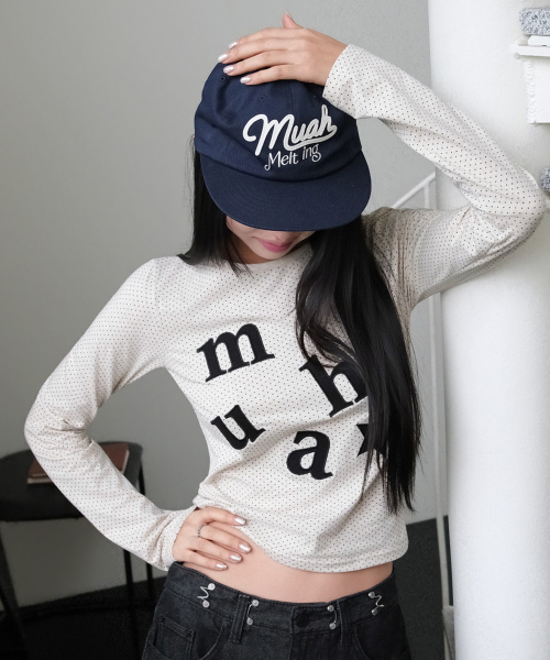 DOT PATCH LOGO LONG SLEEVE [OATMEAL]