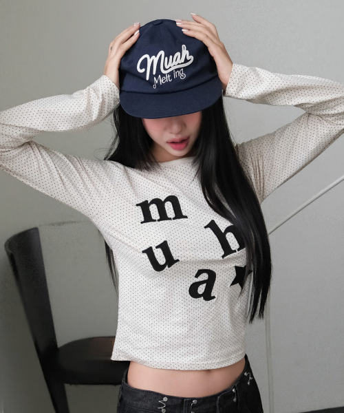 DOT PATCH LOGO LONG SLEEVE [OATMEAL]