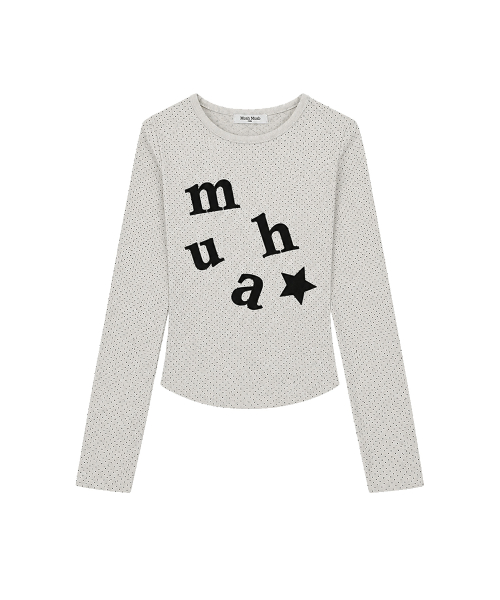 DOT PATCH LOGO LONG SLEEVE [OATMEAL]