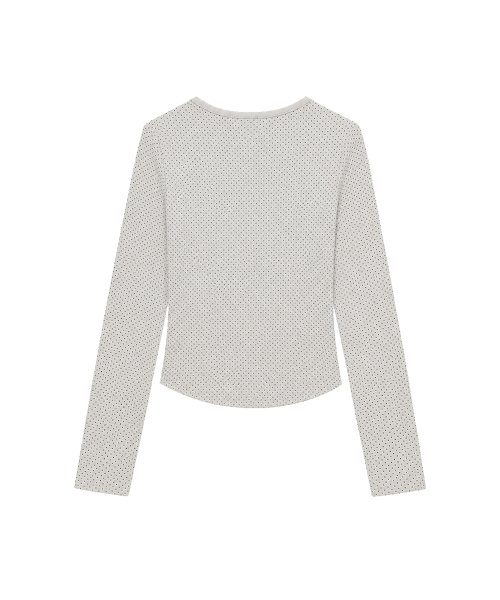 DOT PATCH LOGO LONG SLEEVE [OATMEAL]