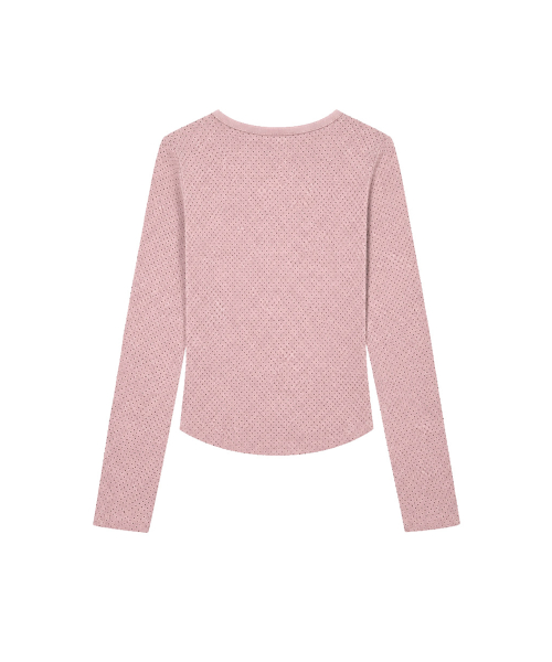DOT PATCH LOGO LONG SLEEVE [PINK]