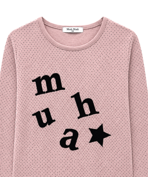 DOT PATCH LOGO LONG SLEEVE [PINK]