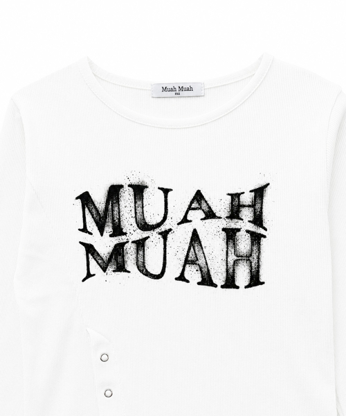SLIT SNAP BUTTON LONG SLEEVE [WHITE]