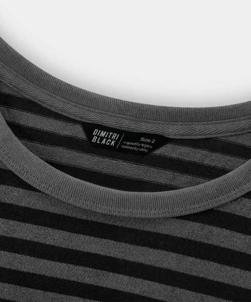 EVERYONES SINGLE STITCH LONG SLEEVE T-SHIRT_STRIPE 2 COLOR