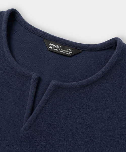 MINIMAL FRENCH TERRY V-NECK T-SHIRT_5 COLOR