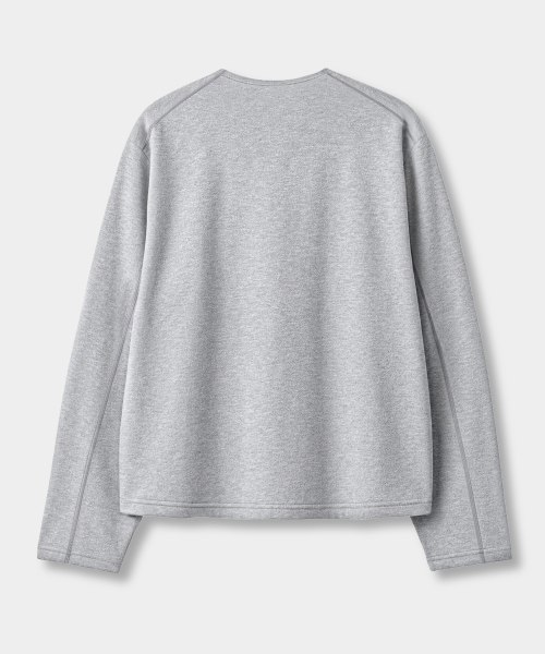MINIMAL FRENCH TERRY V-NECK T-SHIRT_5 COLOR