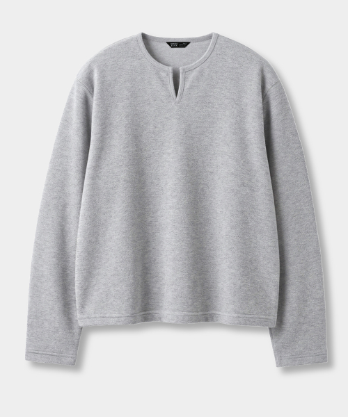 MINIMAL FRENCH TERRY V-NECK T-SHIRT_5 COLOR