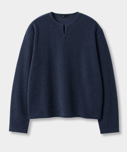 MINIMAL FRENCH TERRY V-NECK T-SHIRT_5 COLOR