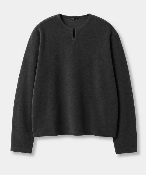 MINIMAL FRENCH TERRY V-NECK T-SHIRT_5 COLOR