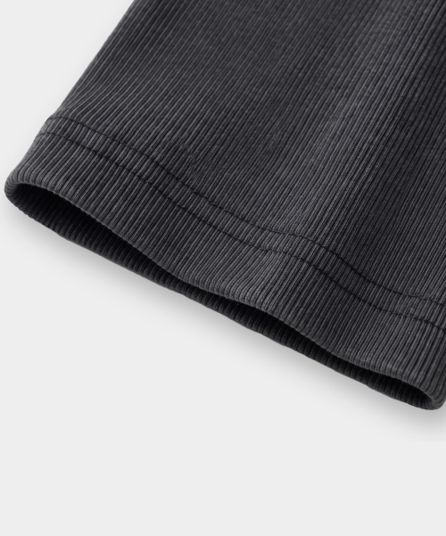 ESSENTIAL RIBBED LONG SLEEVE T-SHIRT_HENLEY 3 COLOR