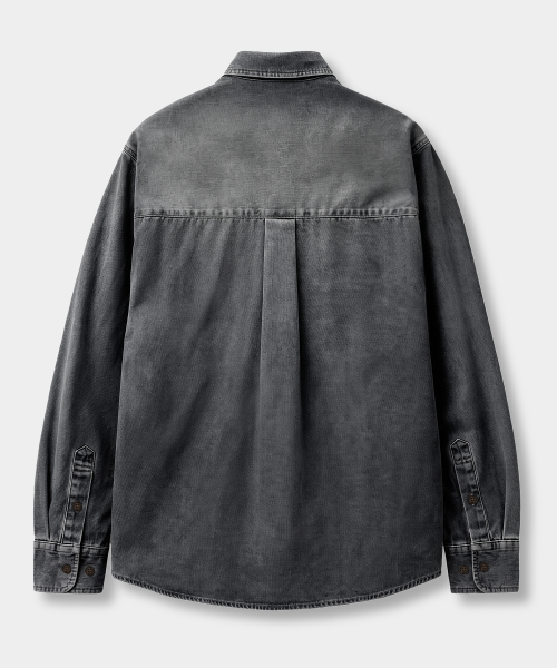 BIO WASHING SEMI OVER DENIM SHIRT_2 COLOR