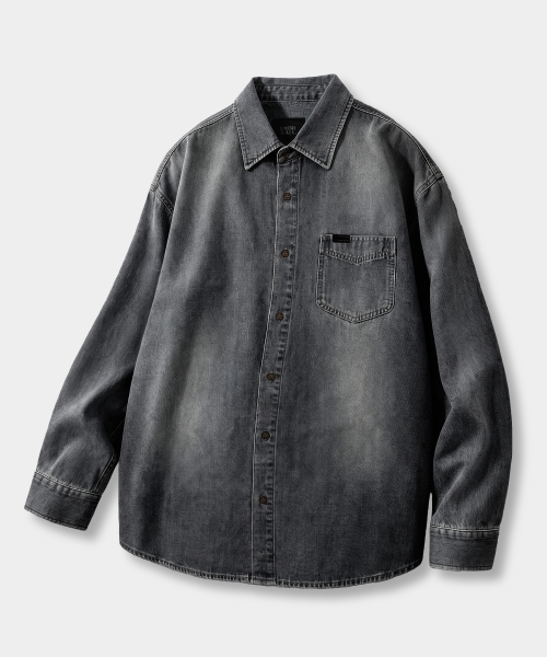 BIO WASHING SEMI OVER DENIM SHIRT_2 COLOR