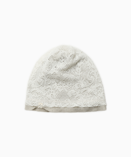 REVERSIBLE LAYERED KNIT BEANIE, CREAM