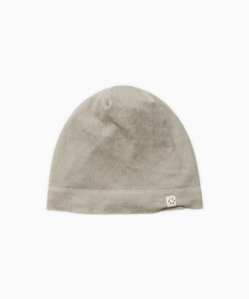 REVERSIBLE LAYERED KNIT BEANIE, CREAM