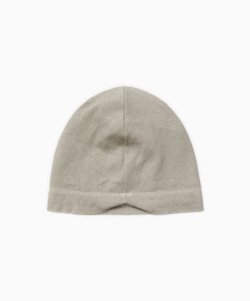 REVERSIBLE LAYERED KNIT BEANIE, CREAM
