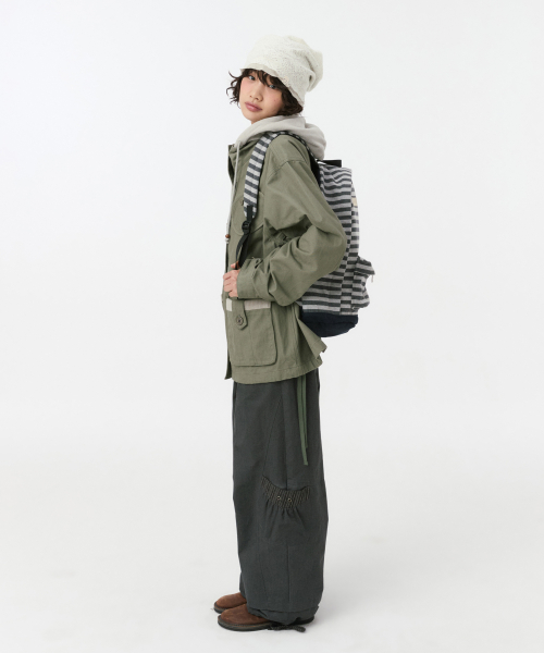 REVERSIBLE LAYERED KNIT BEANIE, CREAM