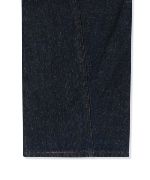 TWISTED VOLUME COATED DENIM PANTS IN DARK NAVY