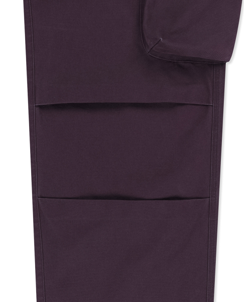 VOLUME TUCK CARGO PANTS IN PURPLE