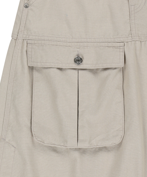 VINTAGE POCKET MIDI SKIRT IN LIGHT BEIGE