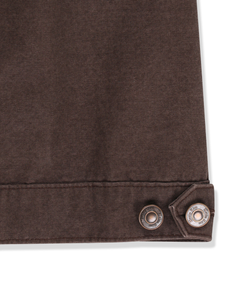 VINTAGE POCKET MIDI SKIRT IN BROWN