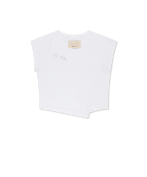 CURVED CUT SLIM TOP IN IVORY
