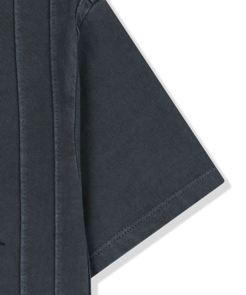WASHED LOGO FULL PINTUCK TOP IN SMOKE BLUE