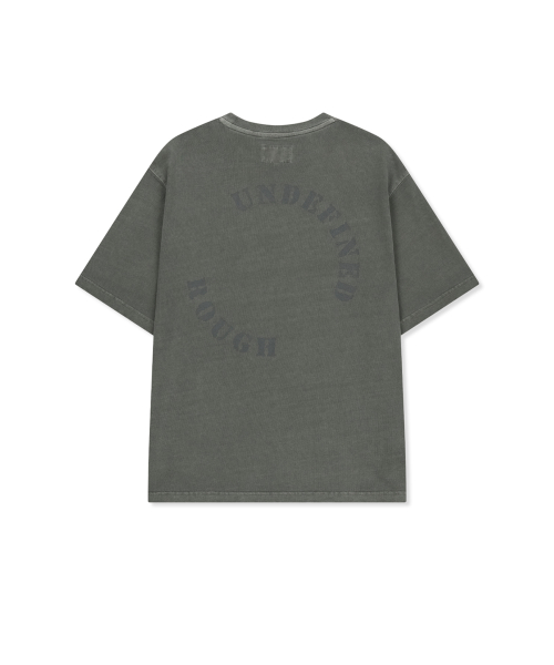 VINTAGE WAHSHED OVERFIT TOP IN CHARCOAL