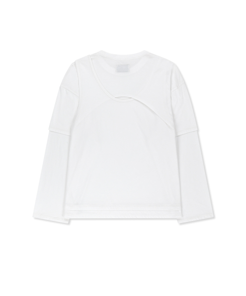 CROSS BACK LAYERED TOP IN WHITE