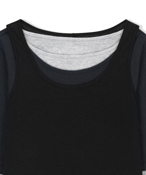 TRIPLE LAYERED MULTI WAY TOP IN NAVY