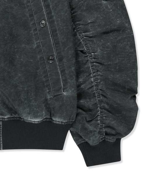 PIGMENT COATED BACK LOGO JUMPER IN CHARCOAL