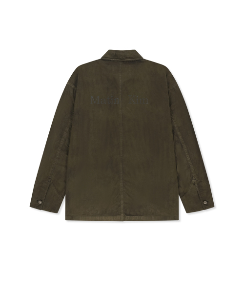 VINTAGE WAXED WORK JACKET IN KHAKI