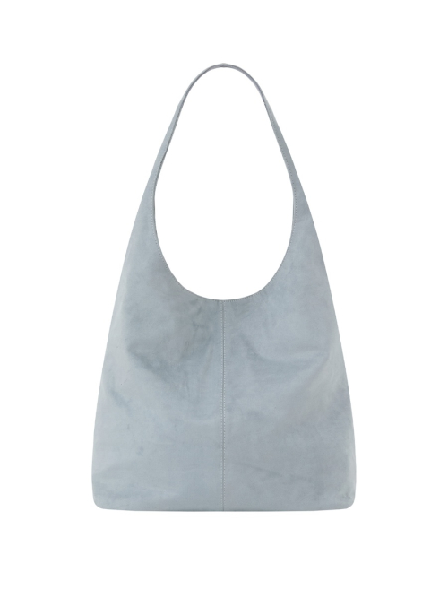 G LEATHER SHOULDER BAG (ASH BLUE)