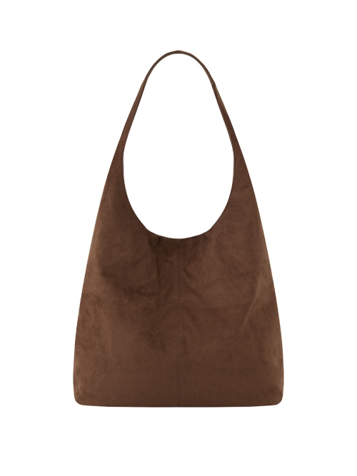 G LEATHER SHOULDER BAG (MOCHA)
