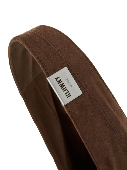 G LEATHER SHOULDER BAG (MOCHA)