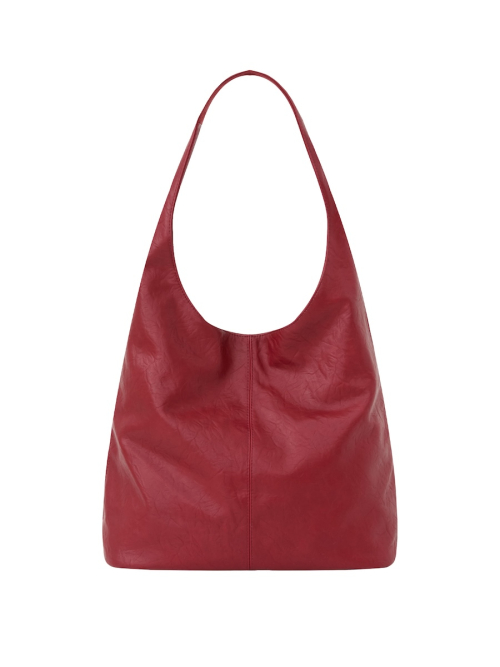 G LEATHER SHOULDER BAG (RED)