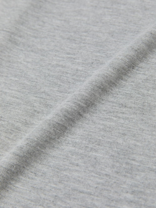 G V-COLLAR HENLEY TOP (MELANGE GRAY)